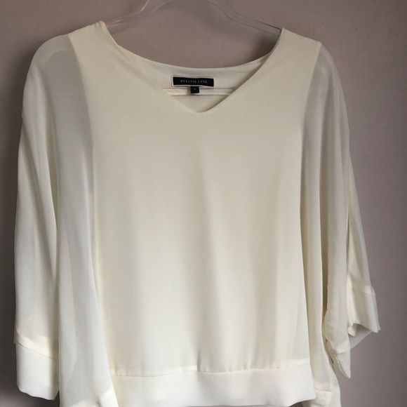 ¾ Sleeve Kimono Blouse Off White Size 6 - Picture 2 of 4